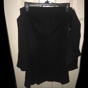 LULUS OFF THE SHOULDER BLACK DRESS